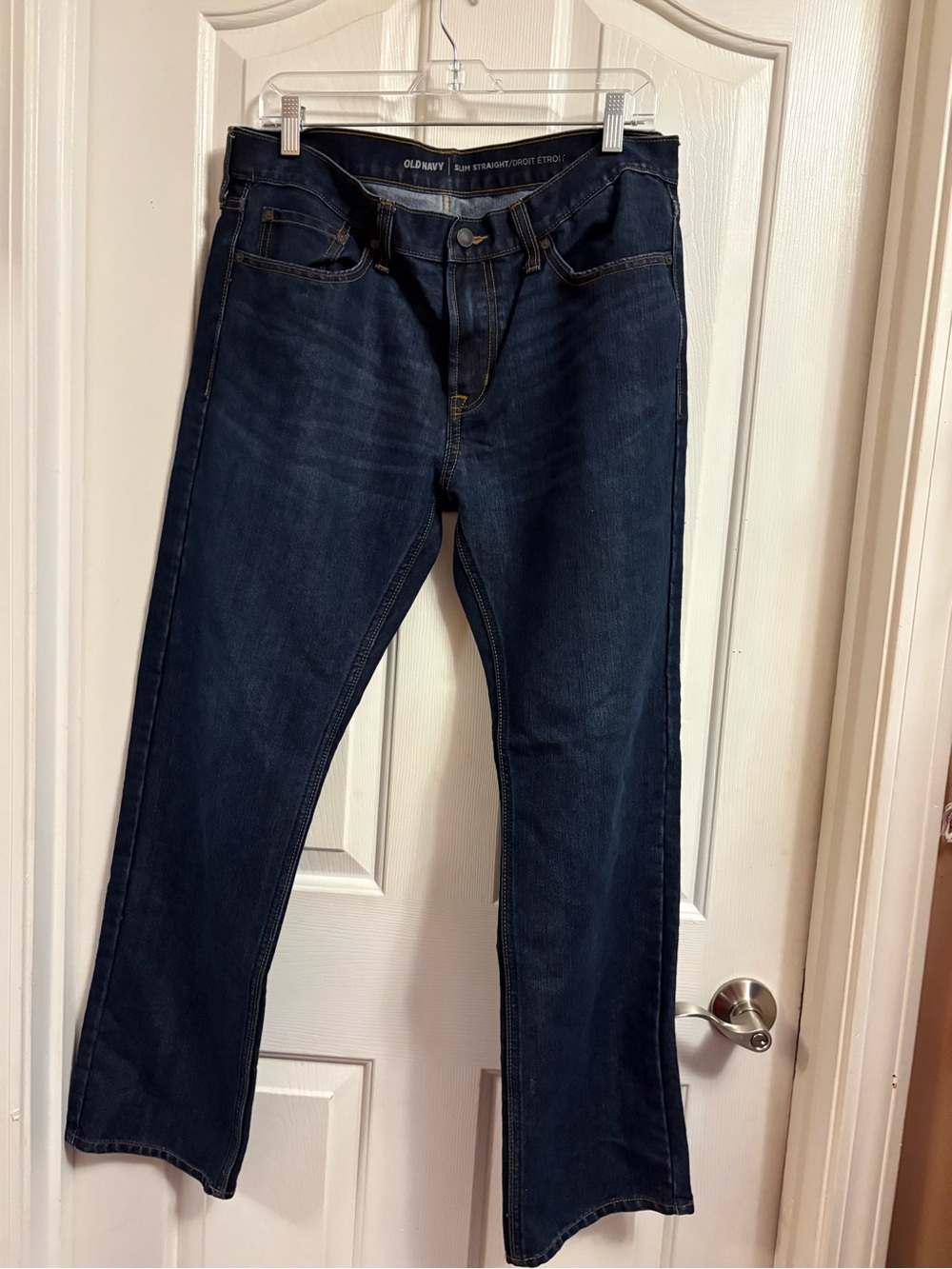 Old Navy Men's Dark Blue Relaxed Straight Jeans